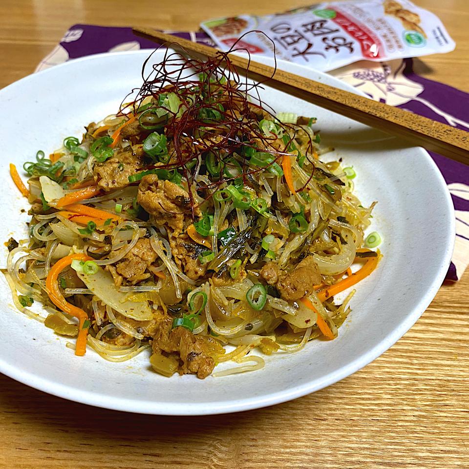 まるまさんの料理 春雨入り高菜炒め